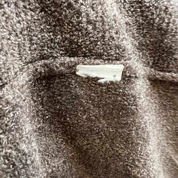 Barefoot Dreams Cozy Chic Lite Brown Draped Long Cardigan Open Front Sweater S M - Picture 7 of 7